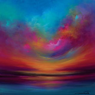 Jewel Tones Abstract Square