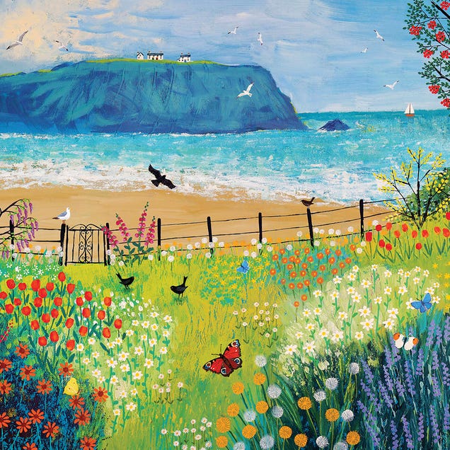 Garden Beside The Sea by iCanvas Artist Jo Grundy