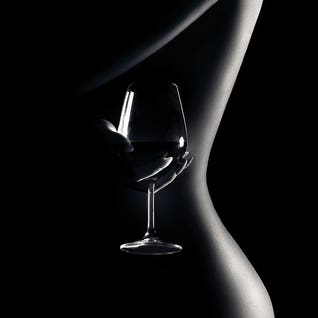 Nude Woman Red Wine 3 by Johan Swanepoel