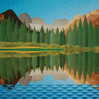 Lake Reflection by iCanvas Artist Jun Youngjin