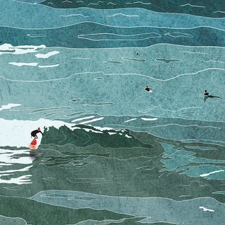 Catching A Wave In Spain by Kristin Marie Steinke