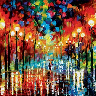 A Date with the Rain by Leonid Afremov