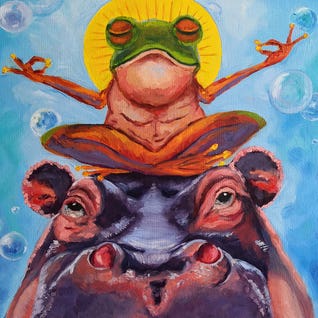 The Body And The Soul. Hippo And His Dude by Jane Lantsman