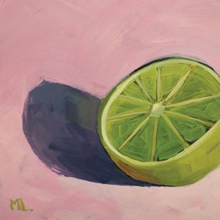 Lime On Pink by Monica Linares