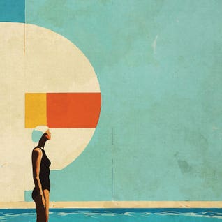 Mid Century Pool by Layla Oz