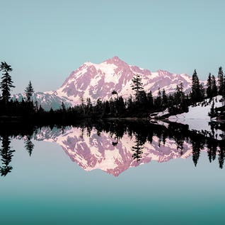Mt. Shuksan Turquoise Mountain Lake Sunset by Nature Magick