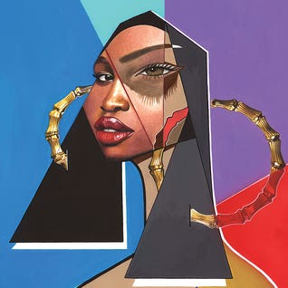 Share this artwork Black Mona Lisa by Manasseh Johnson