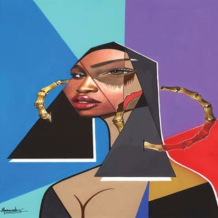 Share this artwork Black Mona Lisa by Manasseh Johnson