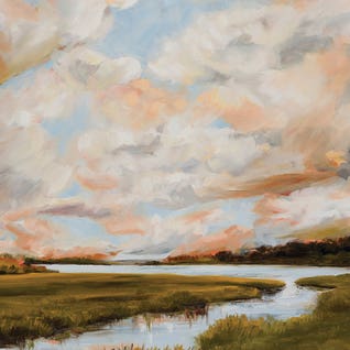 Warm Clouds Over the Marsh by April Moffatt