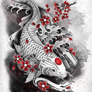 Black & White & Red Art