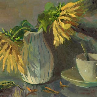 A Splash of Yellow - Sunflowers by Nithya Swaminathan