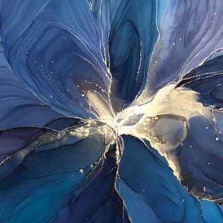 Blue & Gold Art