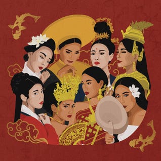 Asian Celebration by iCanvas Artist Phung Banh