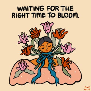 Waiting for the Right Time to Bloom by iCanvas Artist Ping Hatta