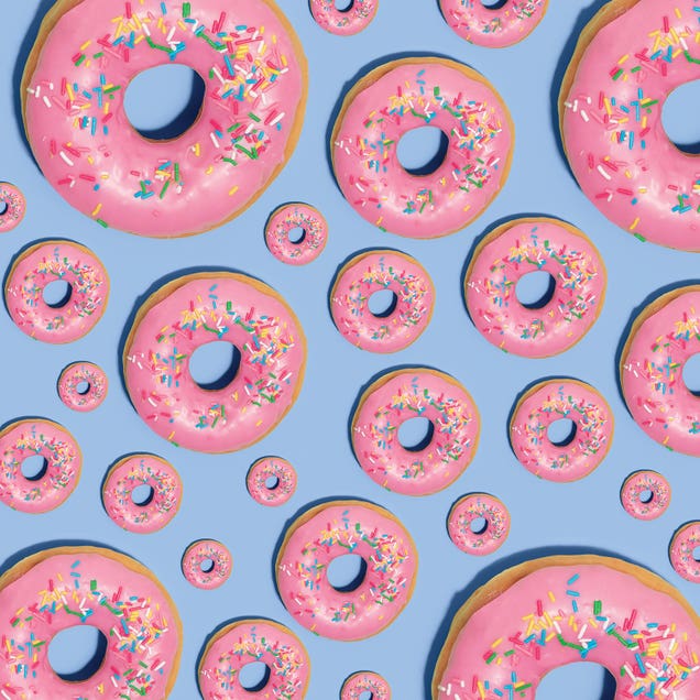 Pink Donut Pattern by Pepino de Mar