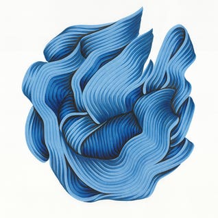 Light Blue Intuitive Abstract by Paula Such Sánchez