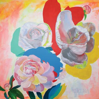 Flowers from Basel by iCanvas Artist Serena Singh