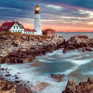 Cape Elizabeth Stormy Sunrise by Susanne Kramer