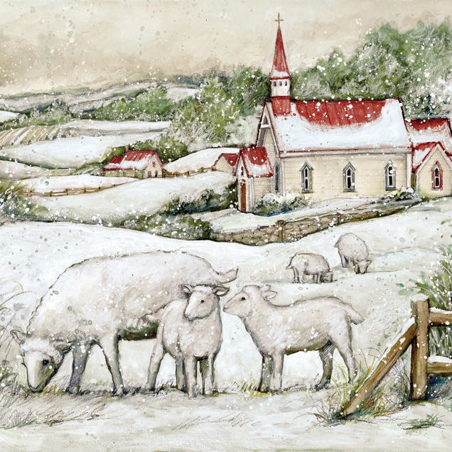 Snowy Church by Susan Winget