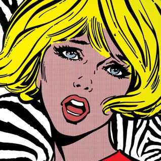 Girl On Zebra Background by iCanvas Artist Toni Sanchez