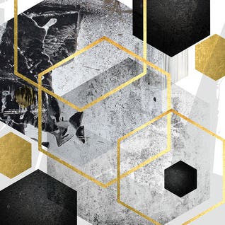 Black & White & Gold Art