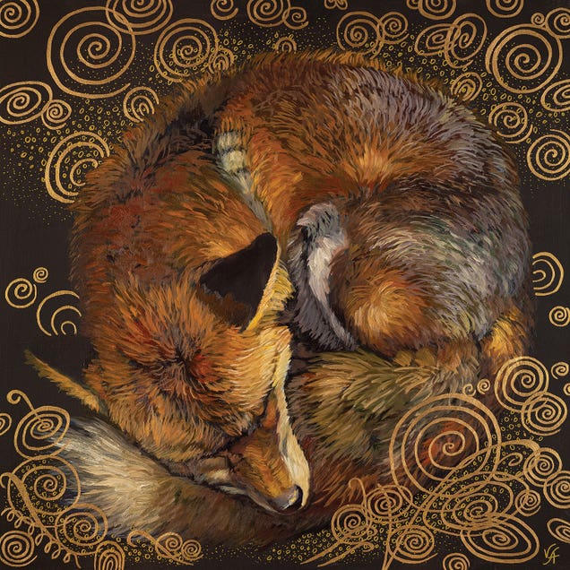 Sweet Dream Fox II by Alona Vakhmistrova