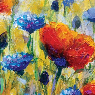 Summer Red Flower by iCanvas Artist Valery Rybakow