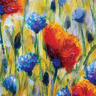 Summer Red Flower by Valery Rybakow