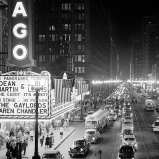 1953 Night Scene Of...by Vintage Images