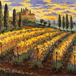 Sunset On The Vineyard by Robin Wethe Altman