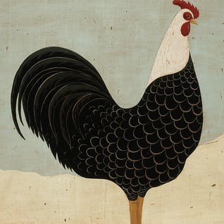 Rooster Facing East by Warren Kimble