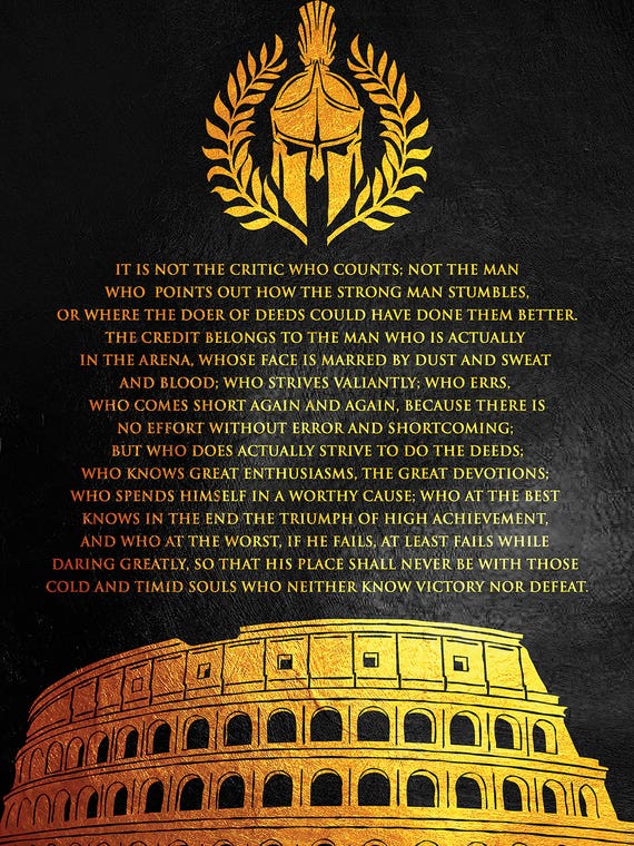 The Man In the Arena by Adrian Baldovino