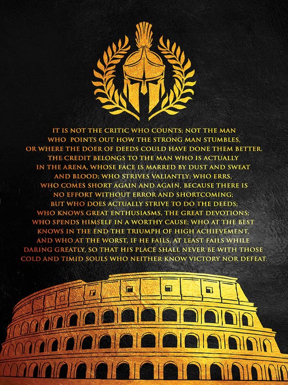 The Man In the Arena by Adrian Baldovino