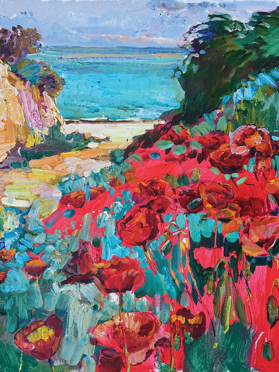 Red Poppy Flowers by Andrii Kutsachenko