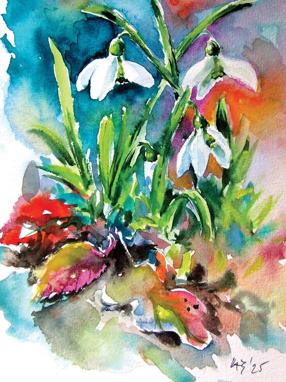 Snowdrops V by Anna Brigitta Kovacs