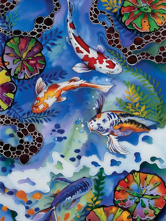 Colourful Koi III by Arleta Smolko