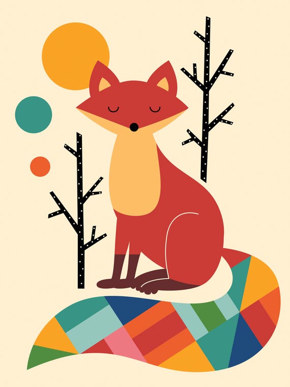 Rainbow Fox by Andy Westface
