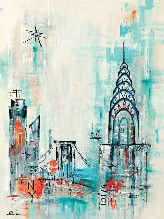 New York City Abstract by Angela Bisson