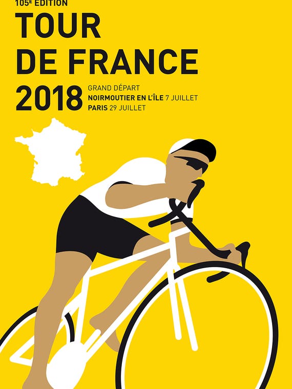 Tour de France 2018 Minimal Poster by Chungkong