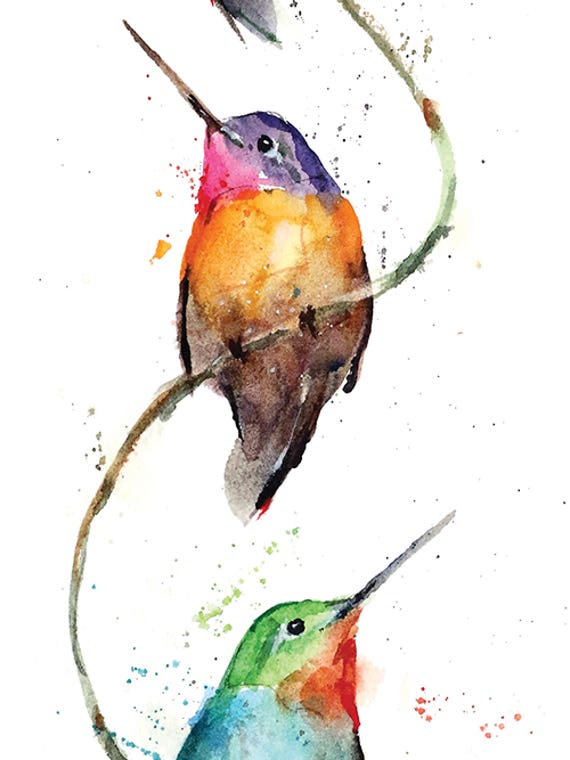 Hummers on a Vine by Dean Crouser