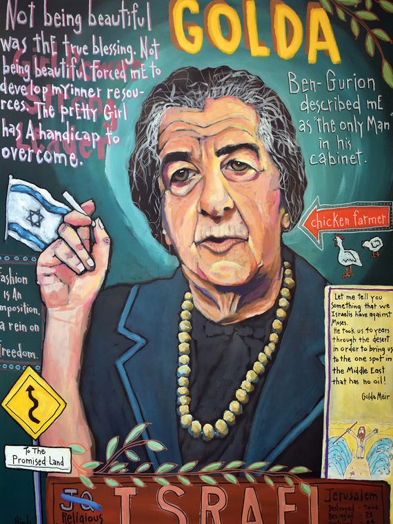 Golda Meir Graffiti by David Hinds