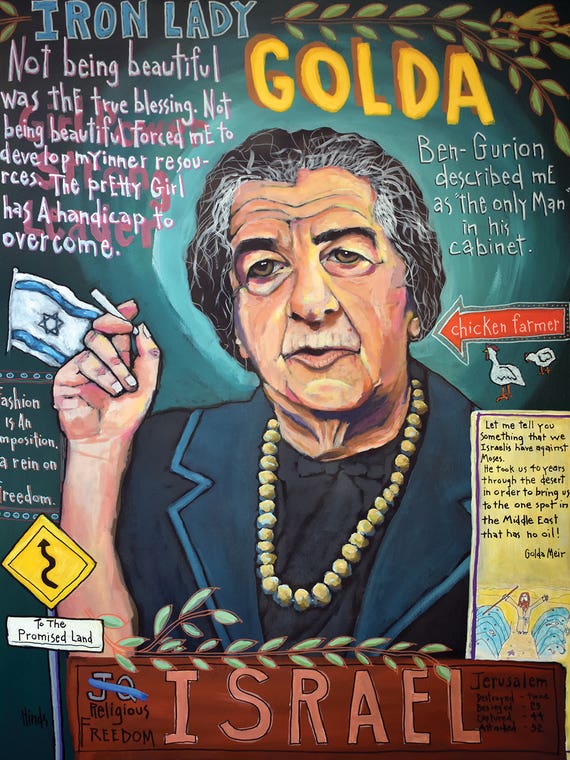 Golda Meir Graffiti by David Hinds