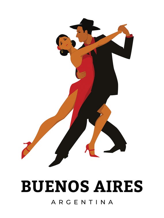 Art Deco Tango Dances Of Buenos Aires Argentina by Page Turner