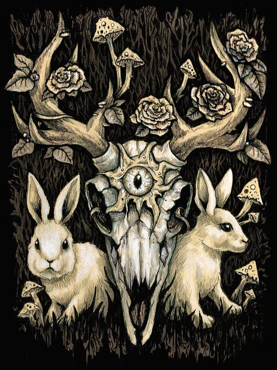 Antlers And Hares by Diana Levin