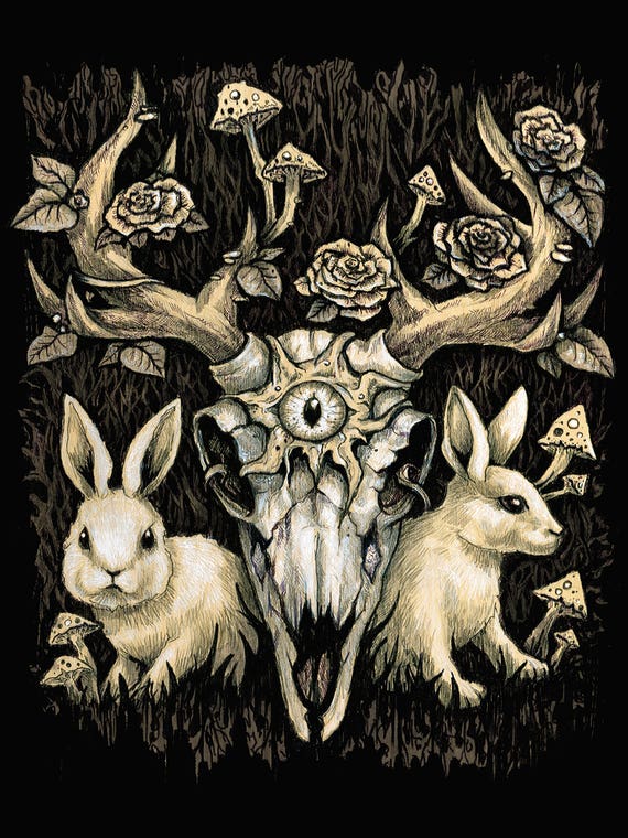 Antlers And Hares by Diana Levin