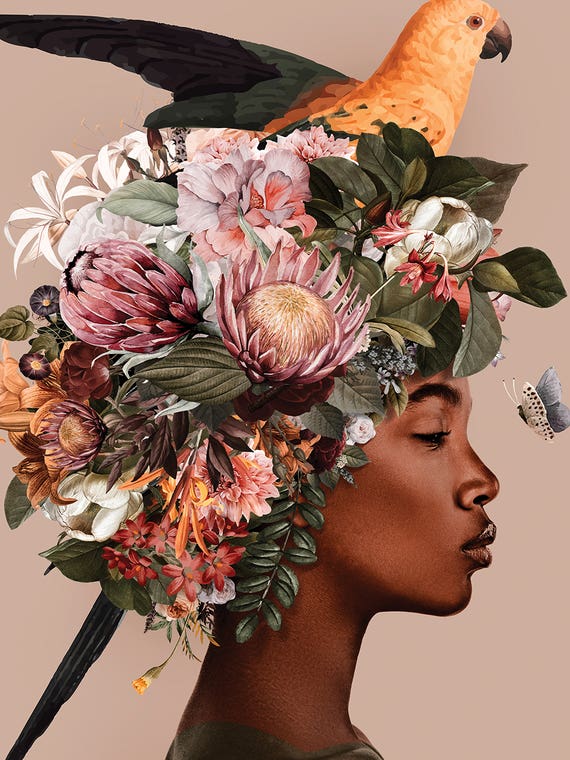 Woman And Flowers IV by Danilo de Alexandria