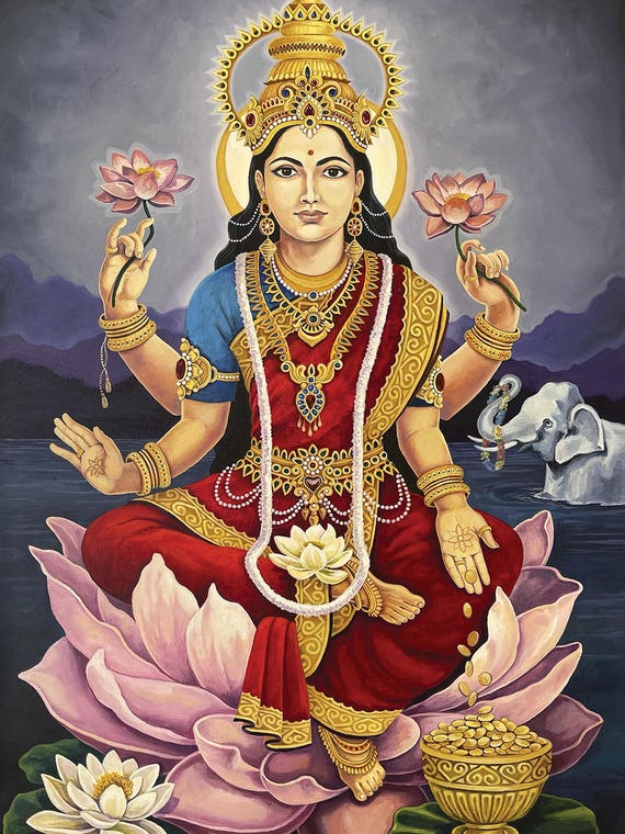 Lakshmi, Goddess Of Wealth And Prosperity by Diana Titova