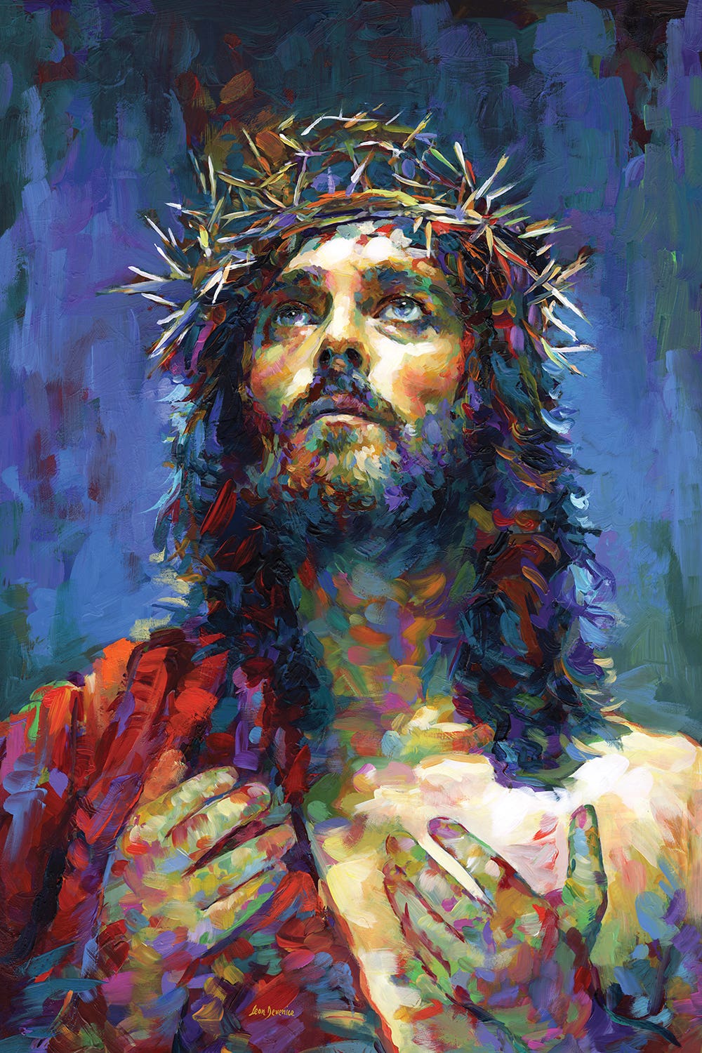 Jesus Christ - Canvas Wall Art by Leon Devenice | iCanvas