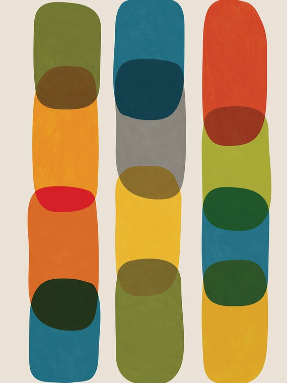 Colorful Mid-Century Modern Bold I by EmcDesignLab