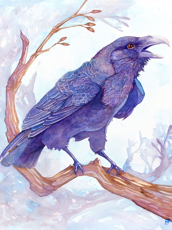 Cawing Raven by CarrieAnn Reda